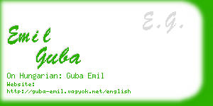 emil guba business card